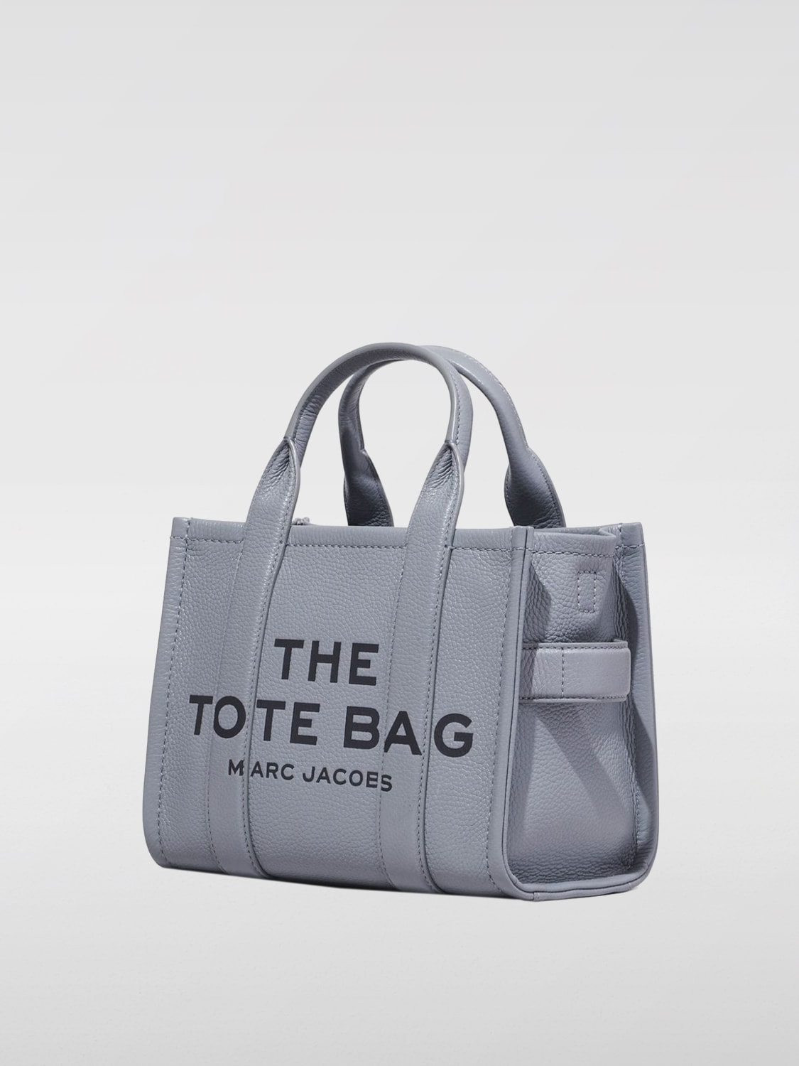 MARC JACOBS BORSA TOTE: Borsa The Tote Bag Marc Jacobs in pelle a grana , Grigio - Img 4