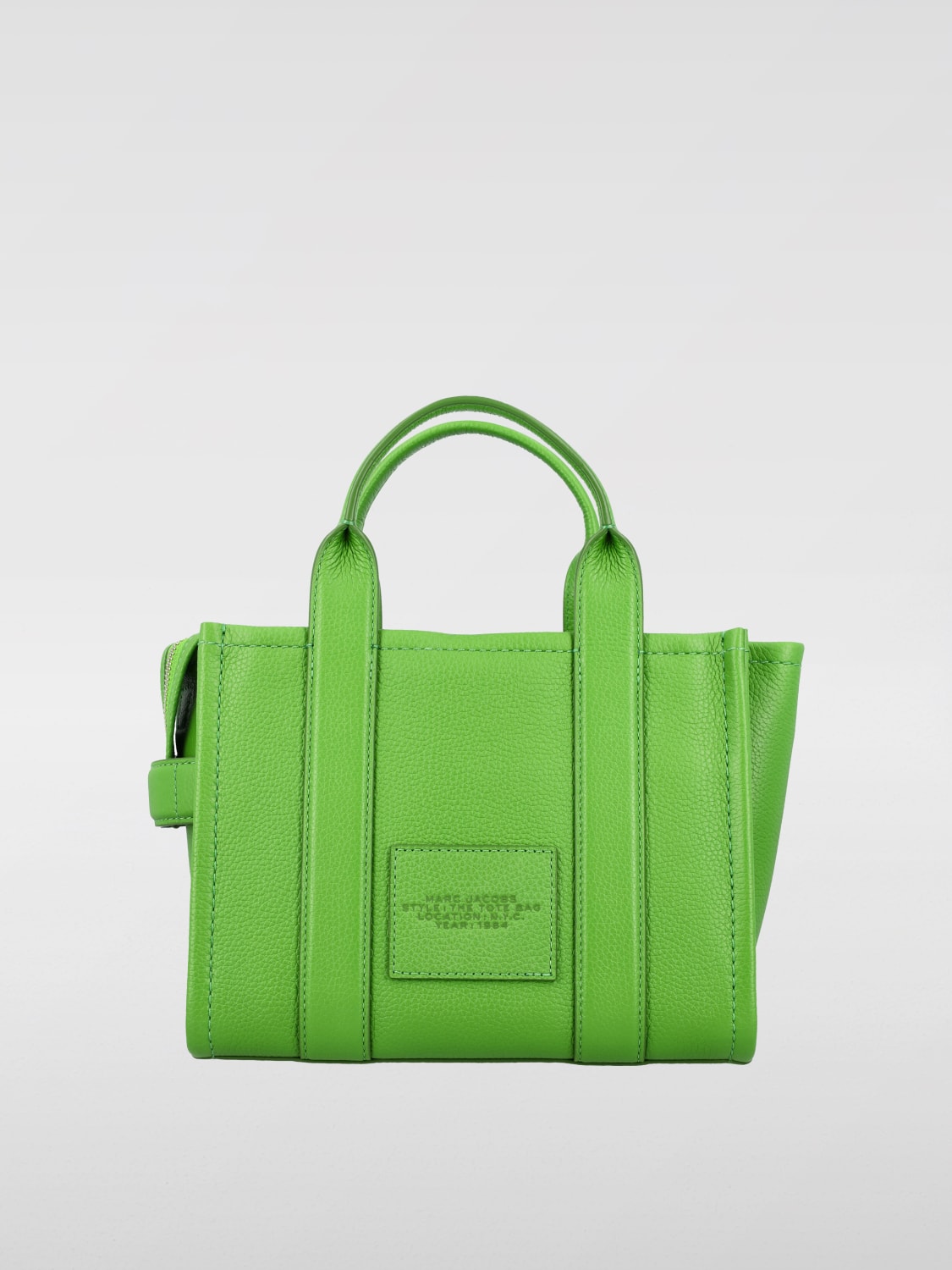 MARC JACOBS BORSA TOTE: Borsa The Tote Bag Marc Jacobs in pelle a grana , Kiwi - Img 4
