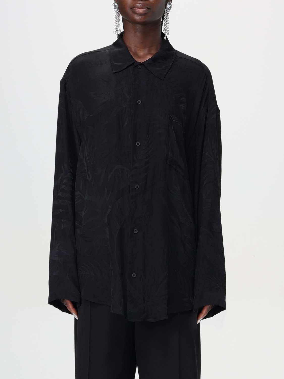 BALENCIAGA SHIRT: Shirt woman Balenciaga, Black - Img 1