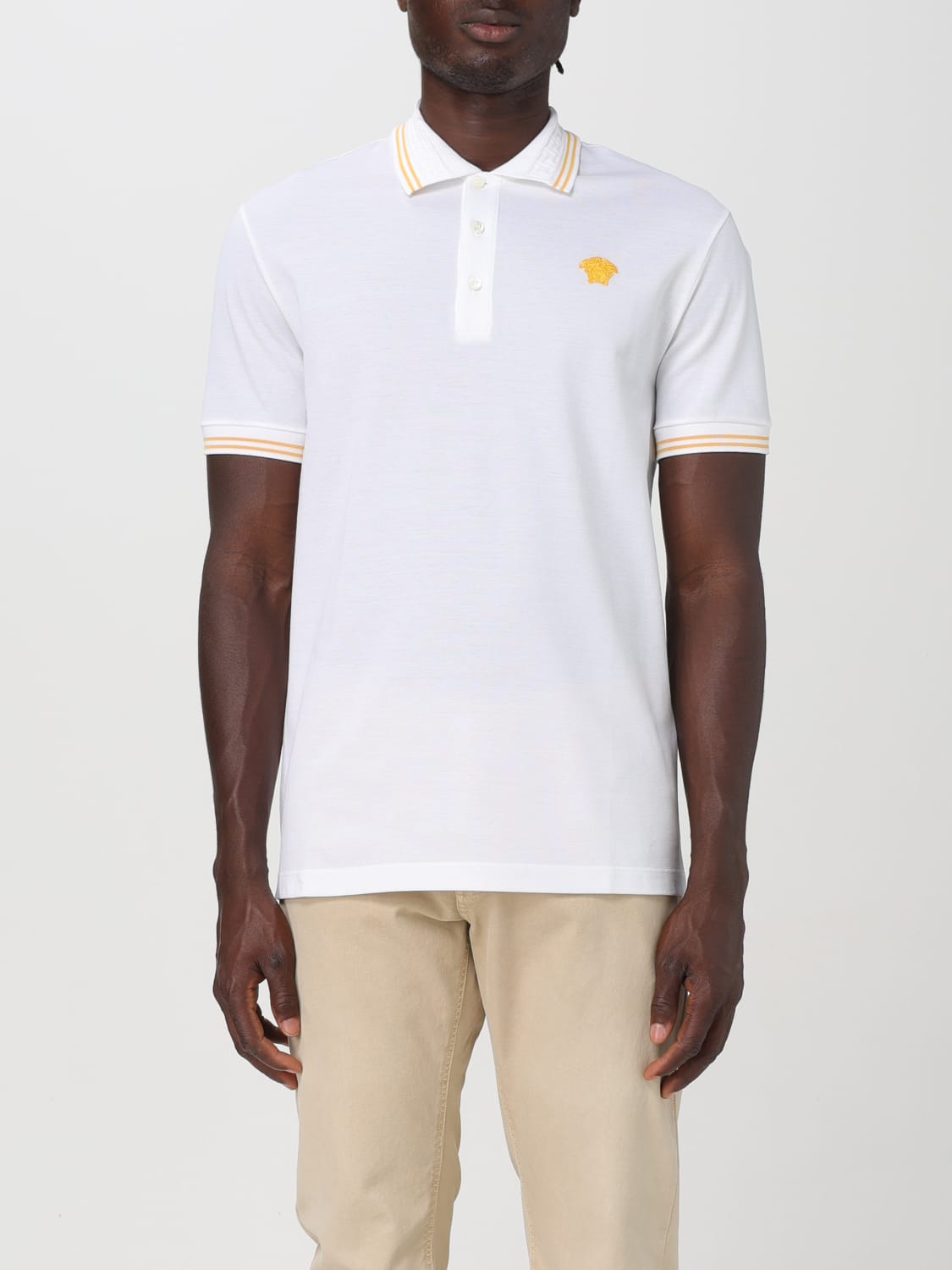 VERSACE POLO SHIRT: Polo shirt men Versace, White - Img 1