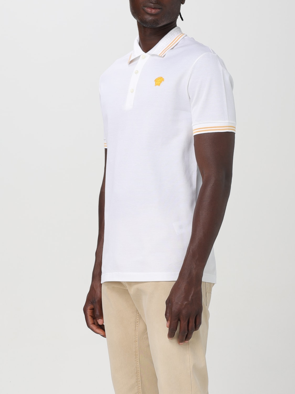 VERSACE POLO SHIRT: Polo shirt men Versace, White - Img 3