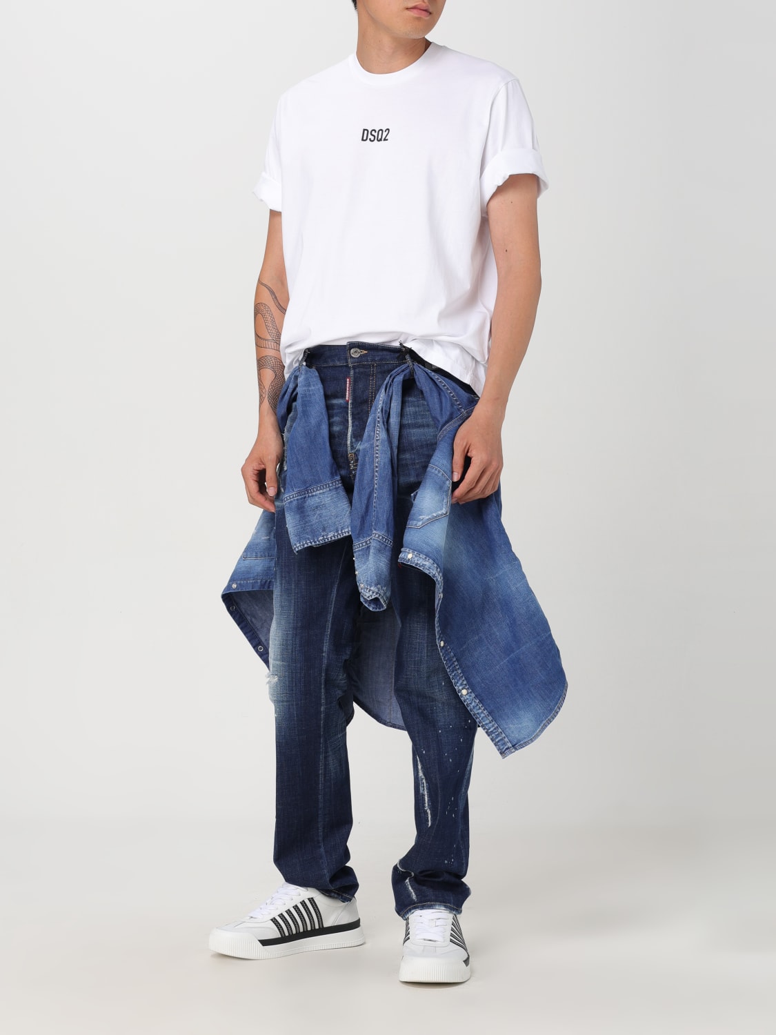 DSQUARED2 JEANS: Jeans affusolati Cool Guy Dsquared2, Blue - Img 2