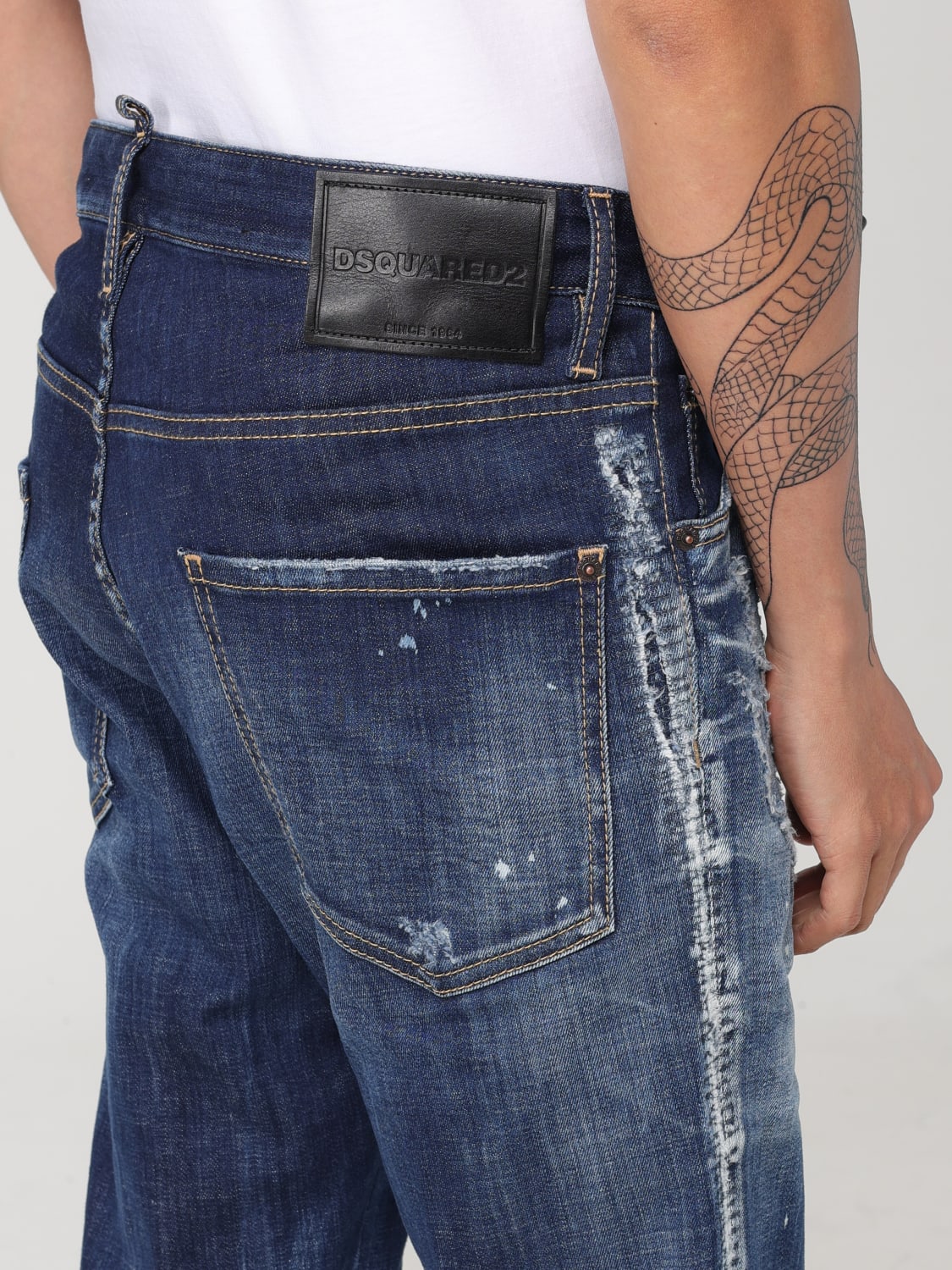 DSQUARED2 JEANS: Jeans homme Dsquared2, Bleu - Img 4