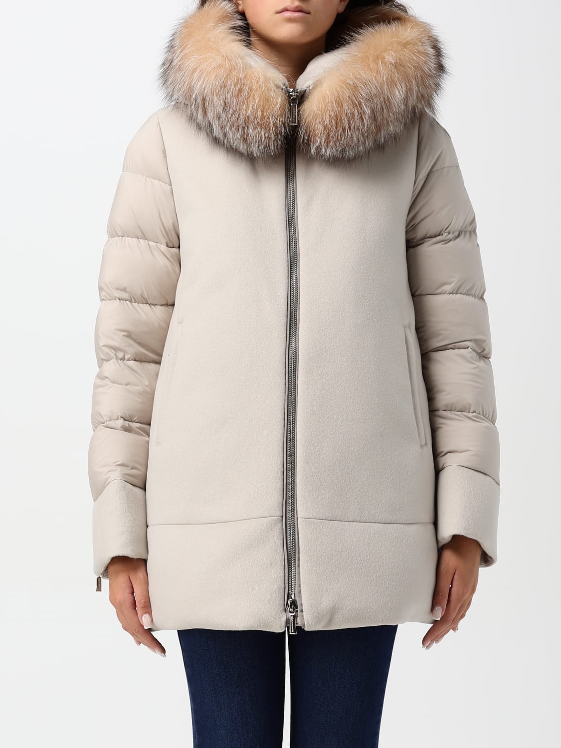 Giglio Cappotto con cappuccio e zip Moorer