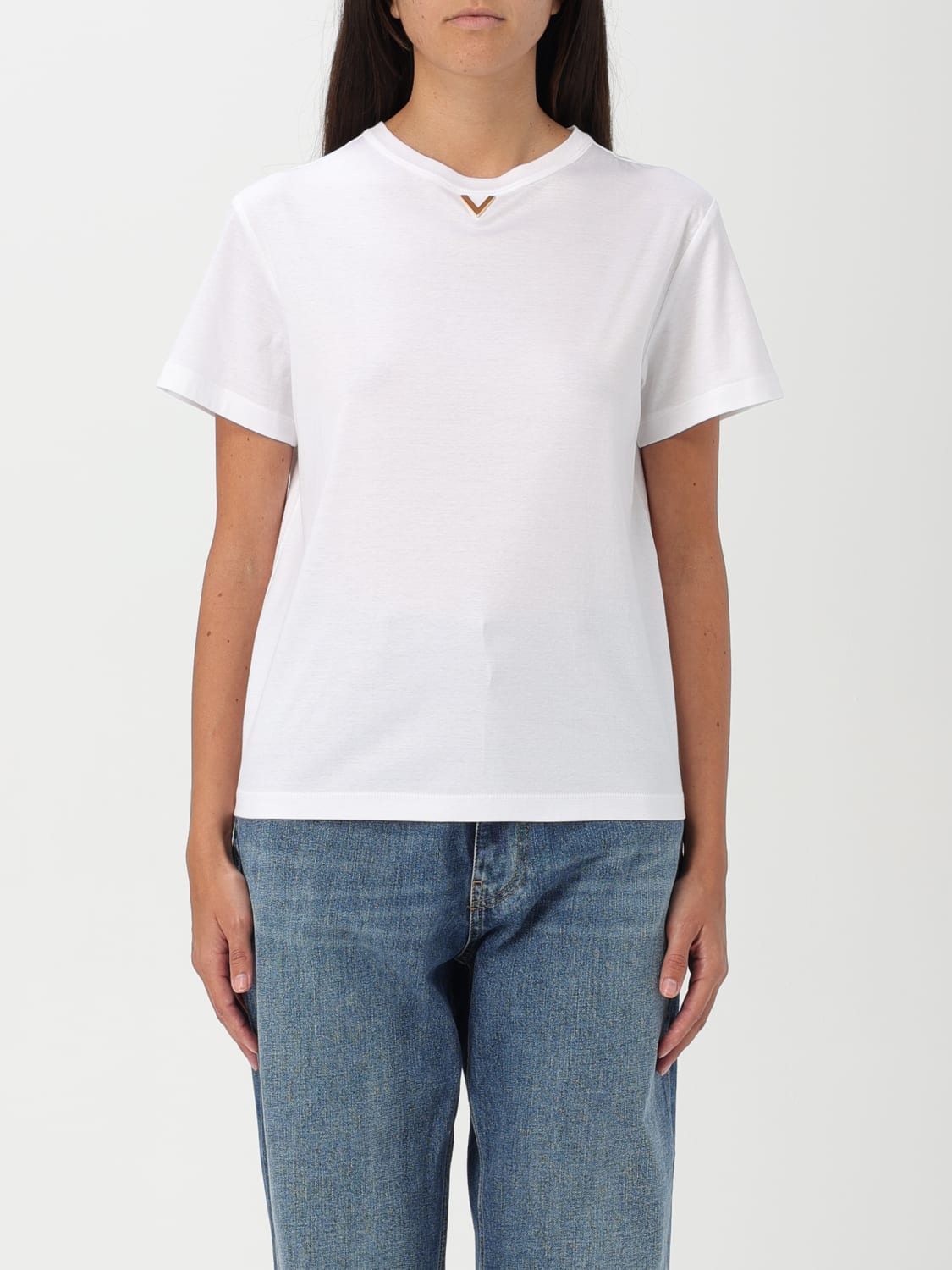 Giglio T-shirt di cotone VLogo Valentino