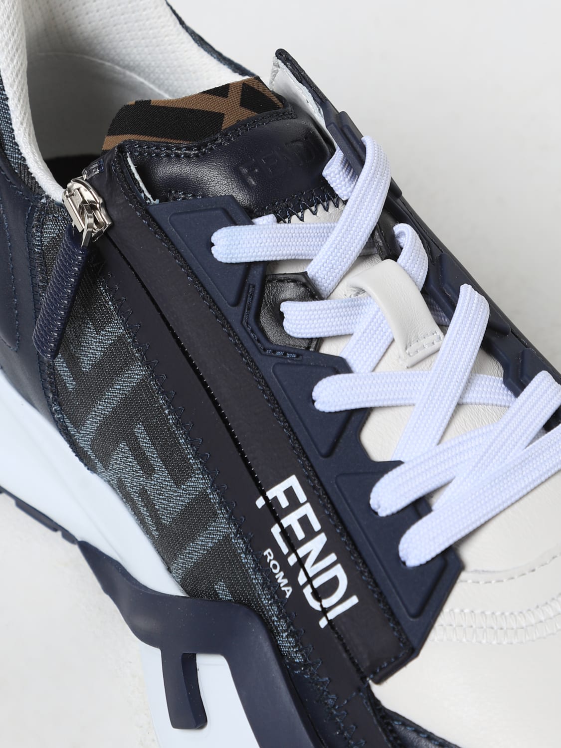 Black and white fendi shoes online