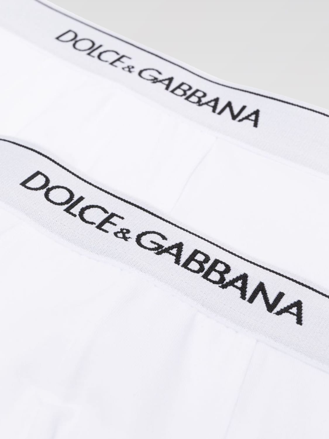 DOLCE & GABBANA INTIMO: Set 2 Boxer Dolce & Gabbana in cotone stretch, Bianco - Img 2