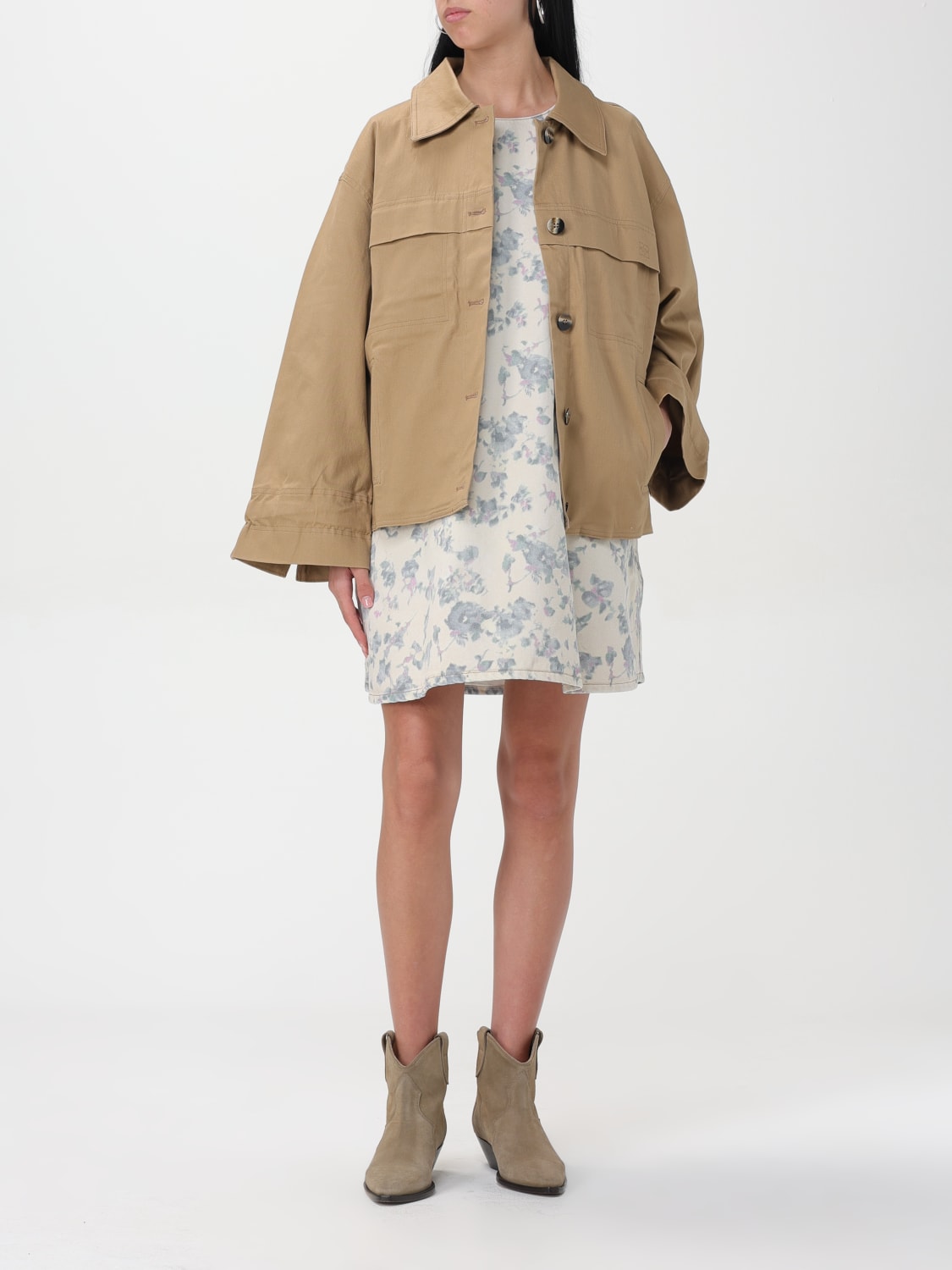 GANNI JACKET: Jacket woman Ganni, Beige - Img 2