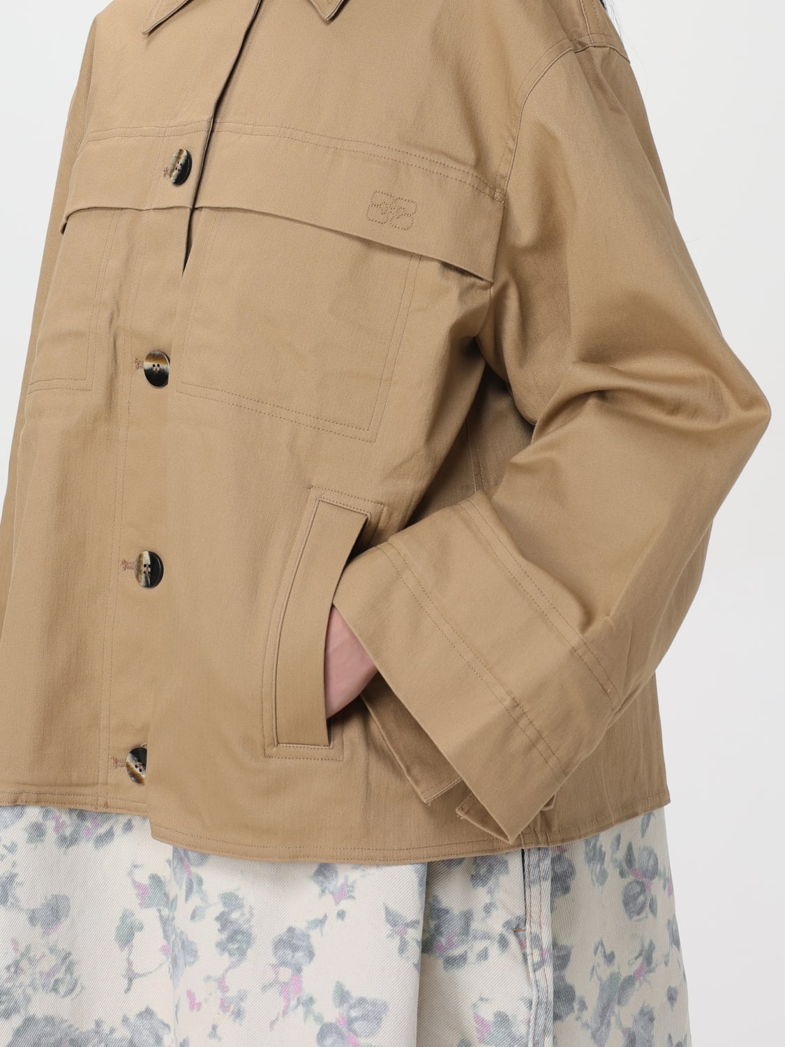 GANNI JACKET: Jacket woman Ganni, Beige - Img 5