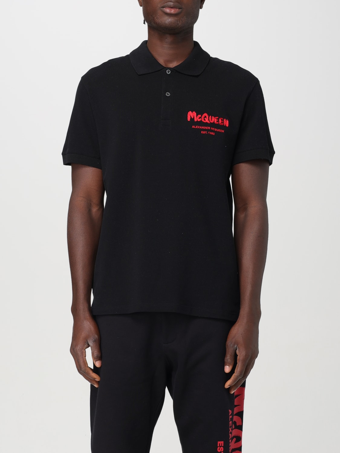 ALEXANDER MCQUEEN POLO SHIRT: Polo shirt men Alexander McQueen, Black - Img 1