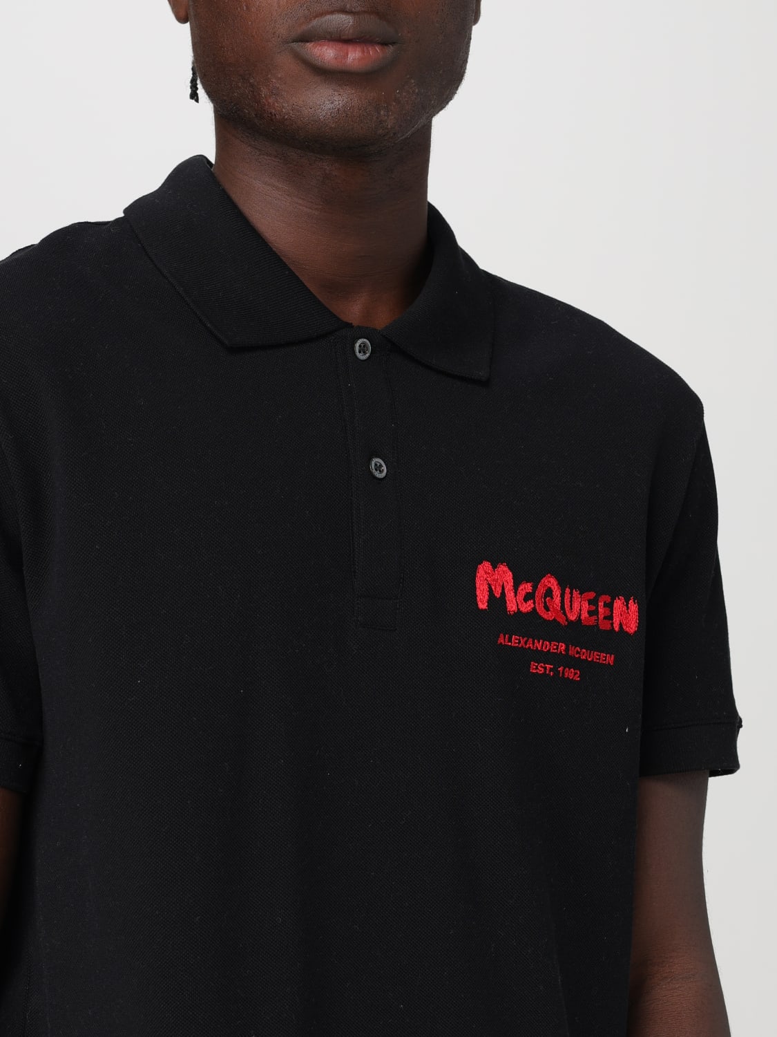 ALEXANDER MCQUEEN POLO SHIRT: Polo shirt men Alexander McQueen, Black - Img 5