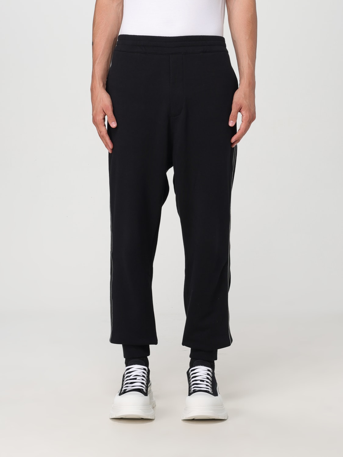 パンツ alexander mcqueen PANTS (705526QJAAC 4228) Alexander McQueen logo-print Track Pants | Grey | FARFETCH