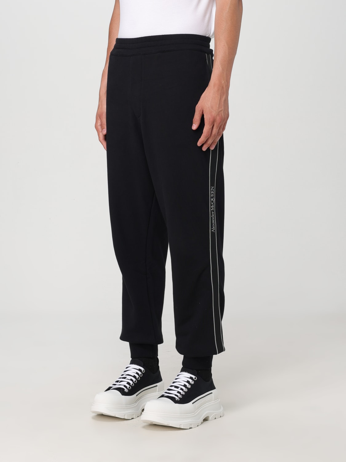 パンツ alexander mcqueen PANTS (705526QJAAC 4228) Alexander McQueen logo-print Track Pants | Grey | FARFETCH