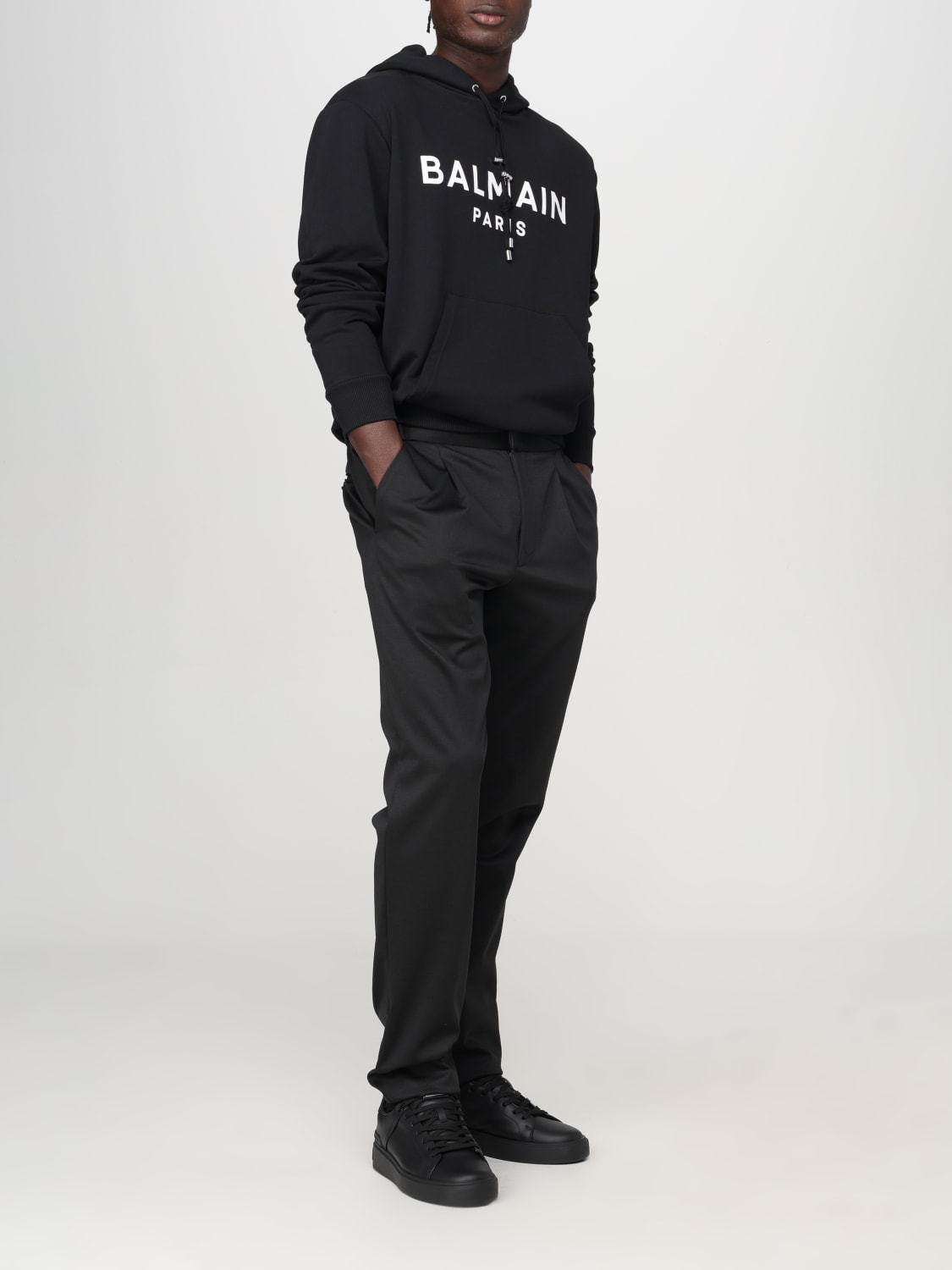 BALMAIN SUDADERA: Sudadera hombre Balmain, Negro - Img 2