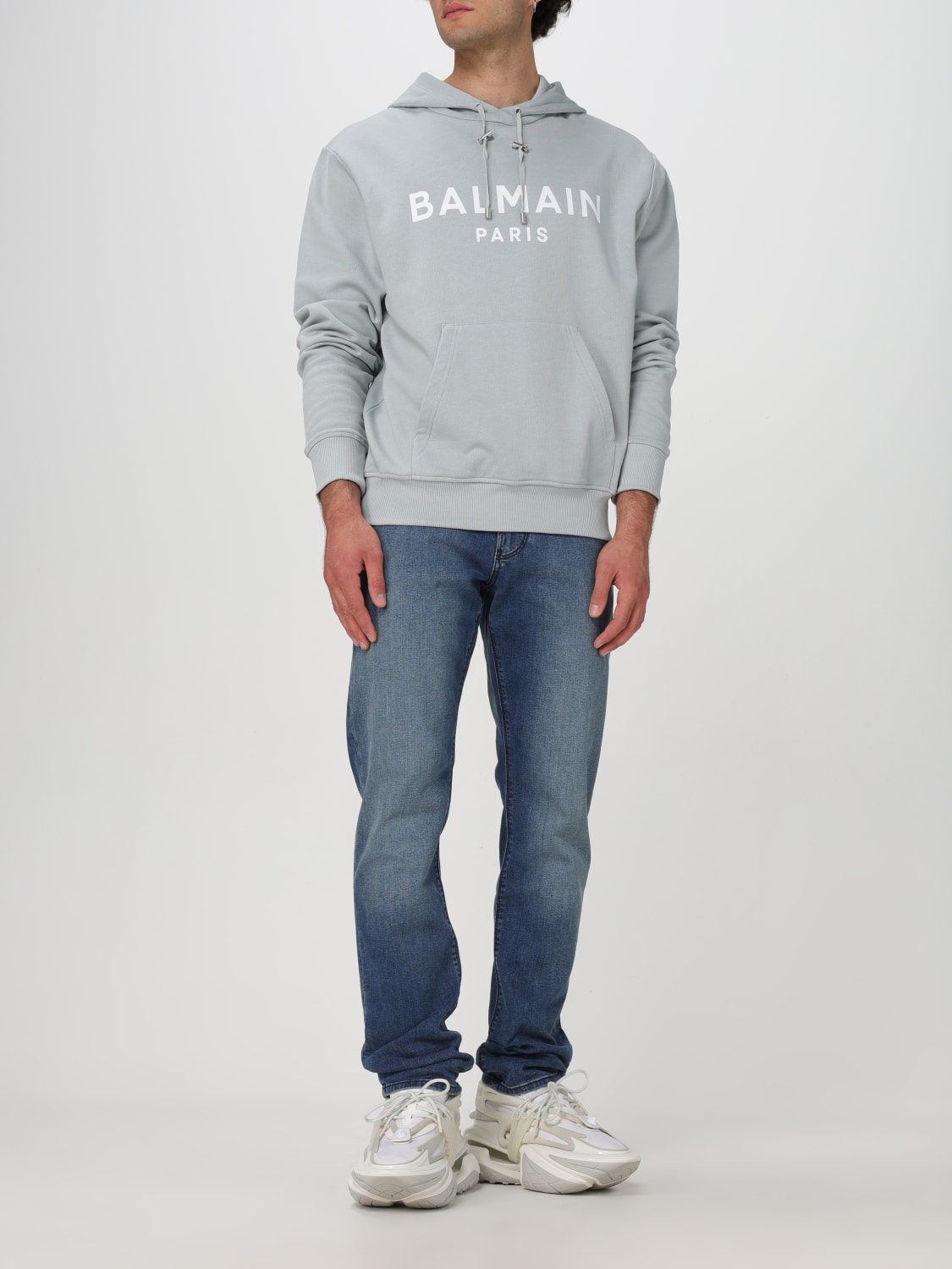 BALMAIN SWEATSHIRT: Sweatshirt men Balmain, Grey - Img 2