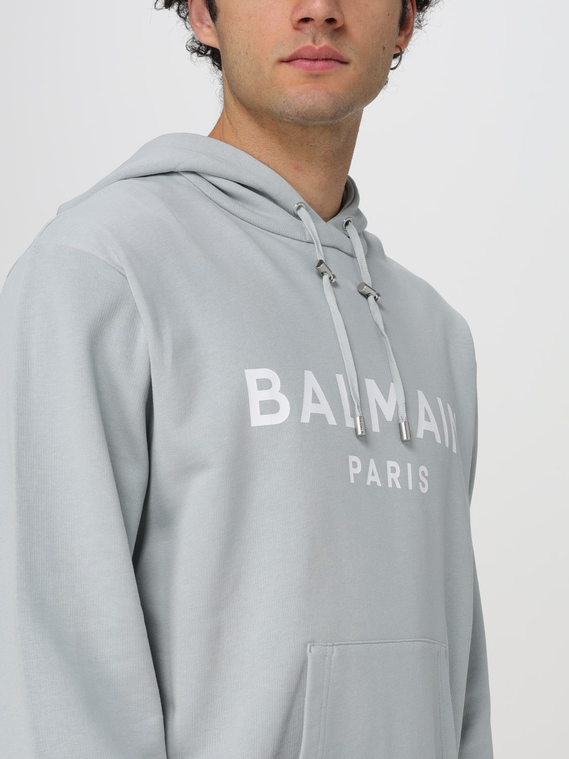 BALMAIN SWEATSHIRT: Sweatshirt men Balmain, Grey - Img 5