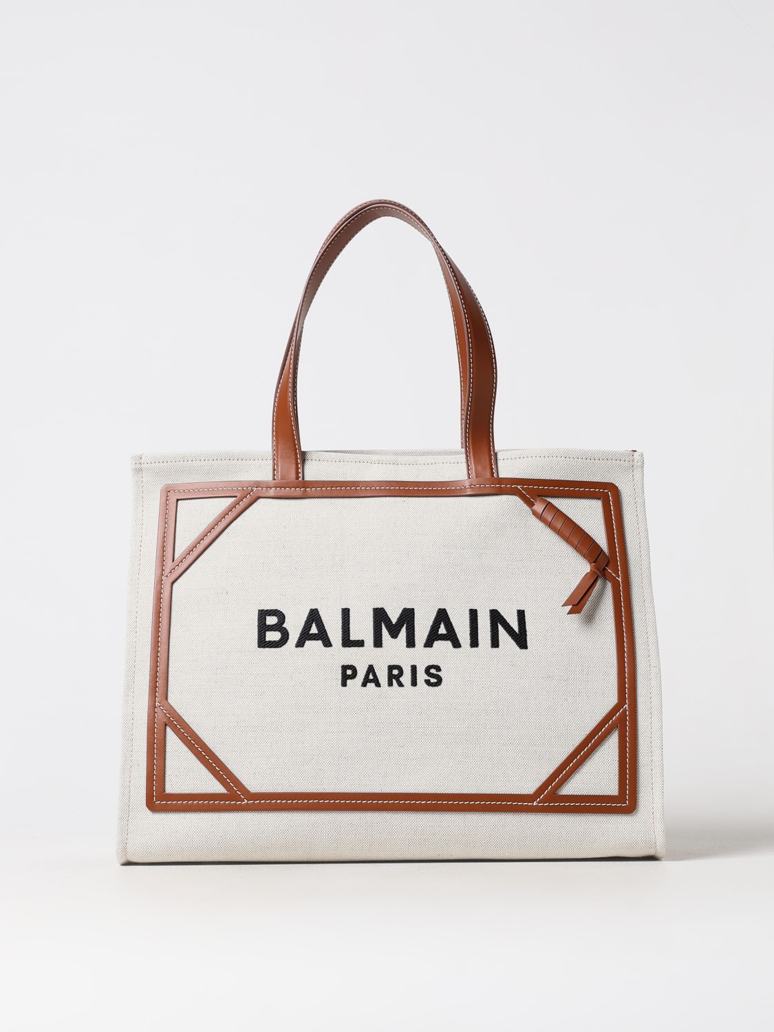 Giglio Borsa B-Army Balmain in canvas e pelle