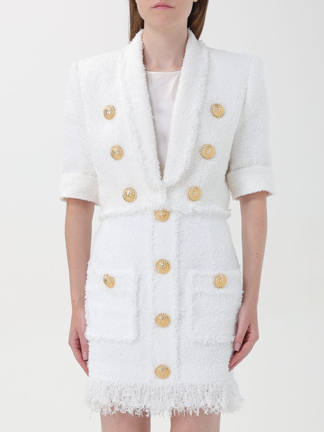 BALMAIN BLAZER: Blazer woman Balmain, White - Img 1