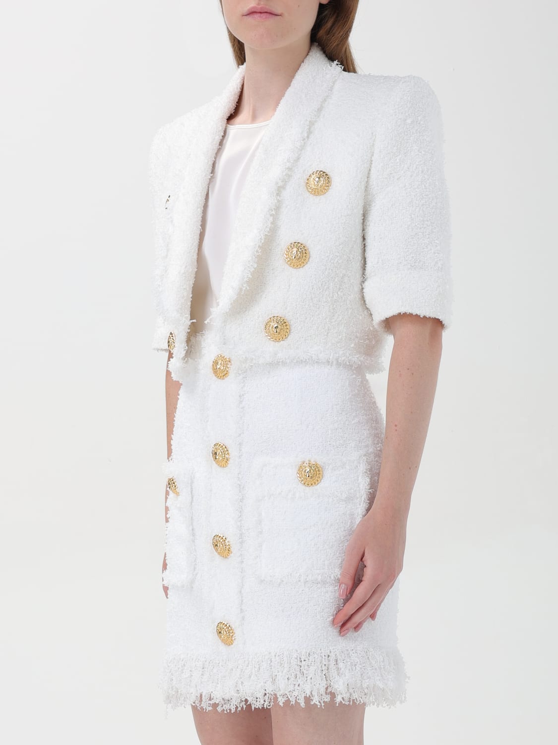 BALMAIN BLAZER: Blazer woman Balmain, White - Img 4