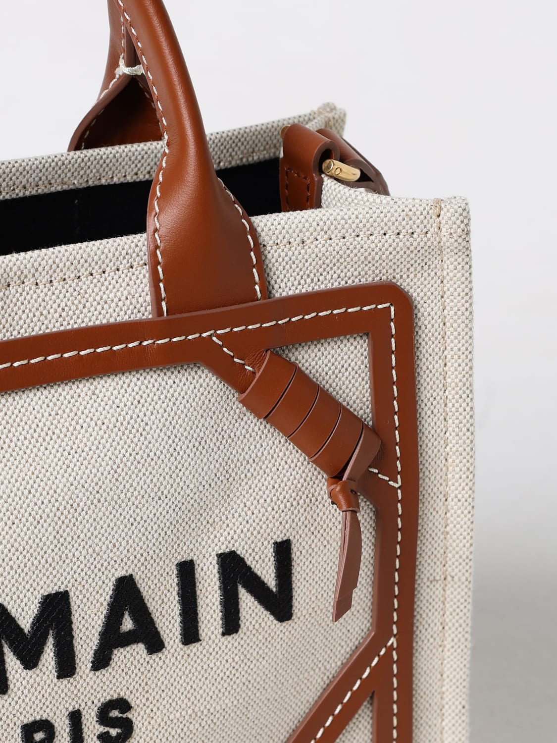BALMAIN: Shoulder bag woman - Beige | Balmain handbag
