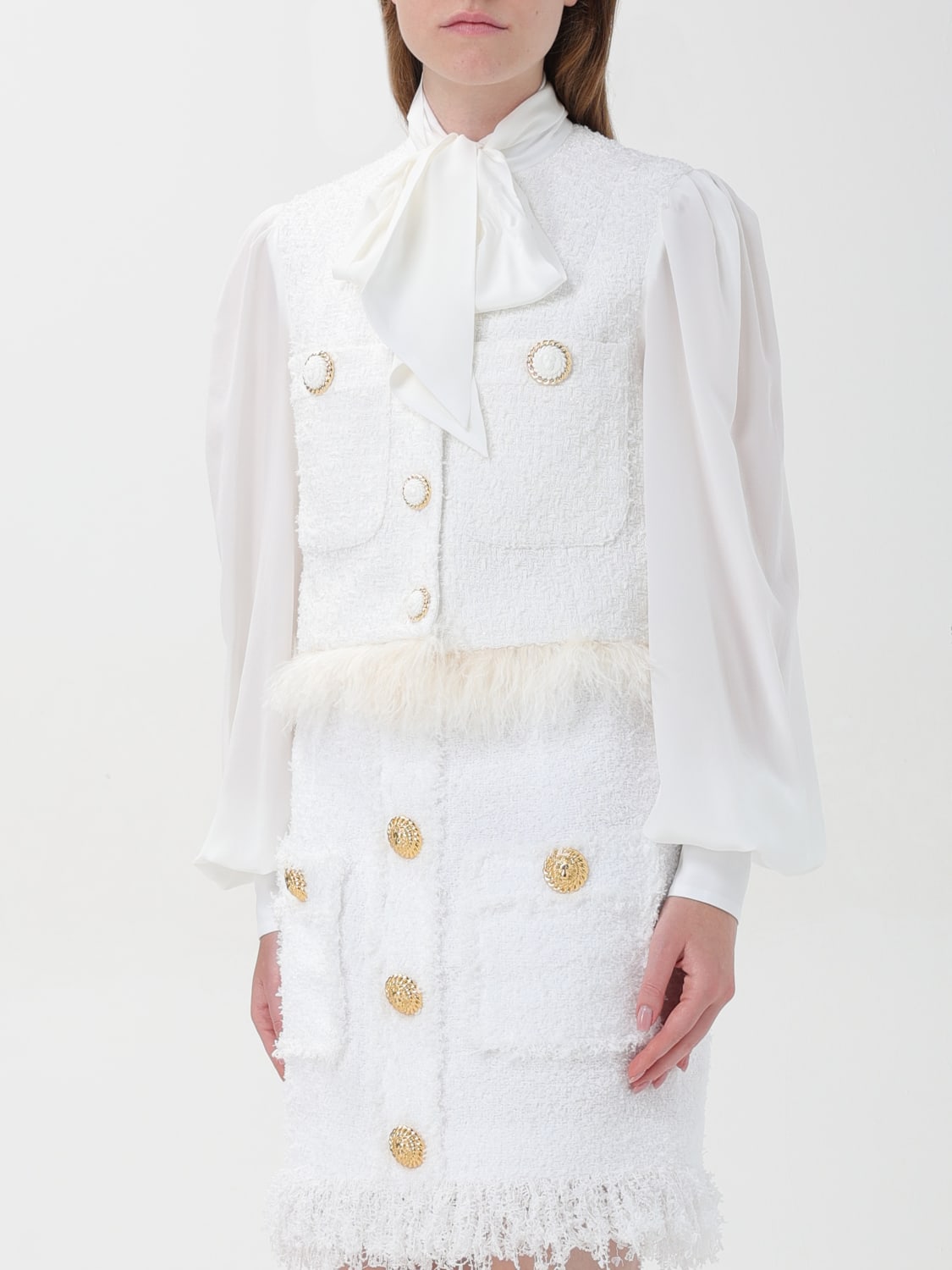 BALMAIN JACKET: Blazer woman Balmain, White - Img 4