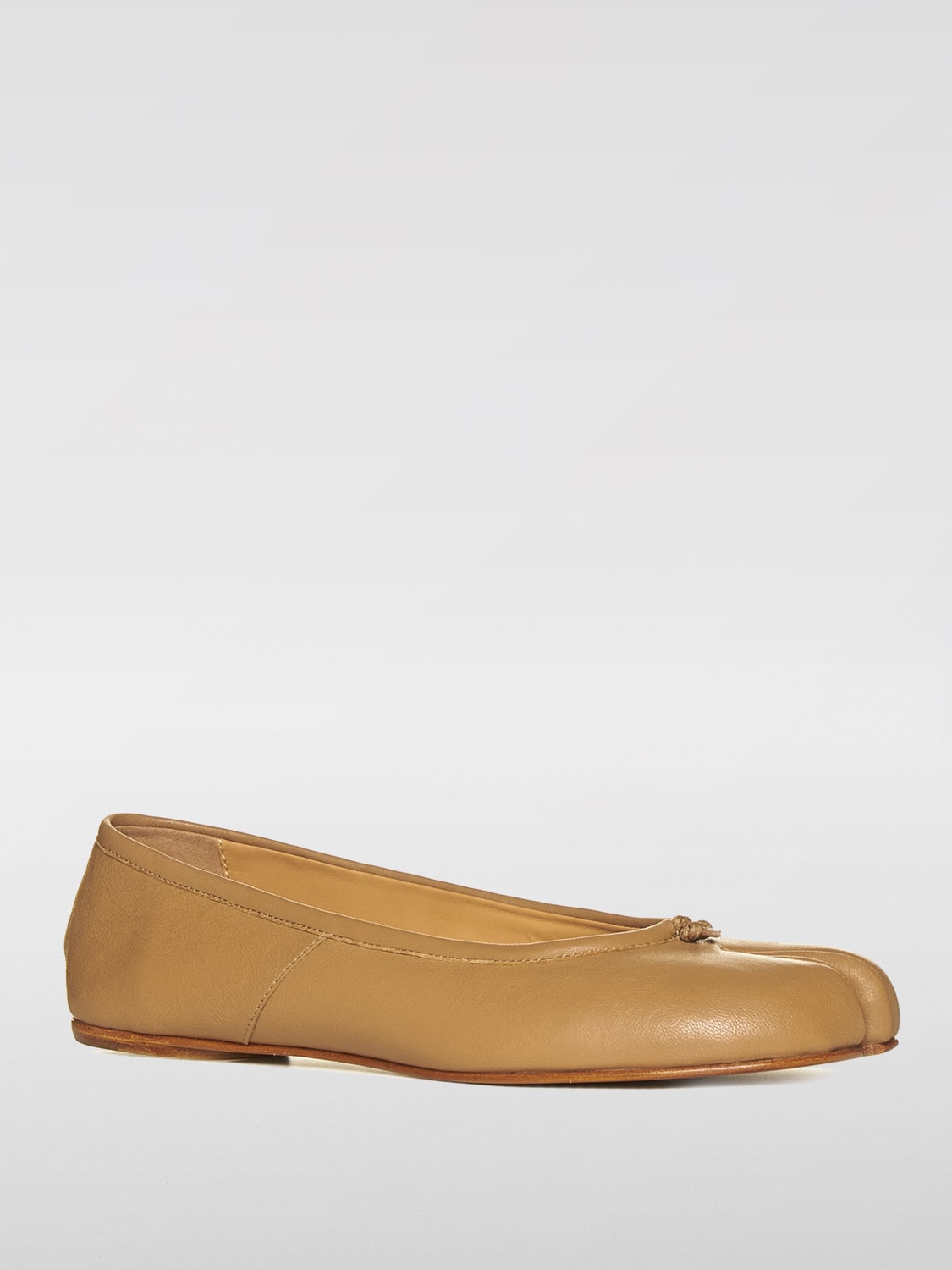 MAISON MARGIELA BALLET FLATS: Maison Margiela Tabi Nappa leather ballet flats, Nude - Img 2