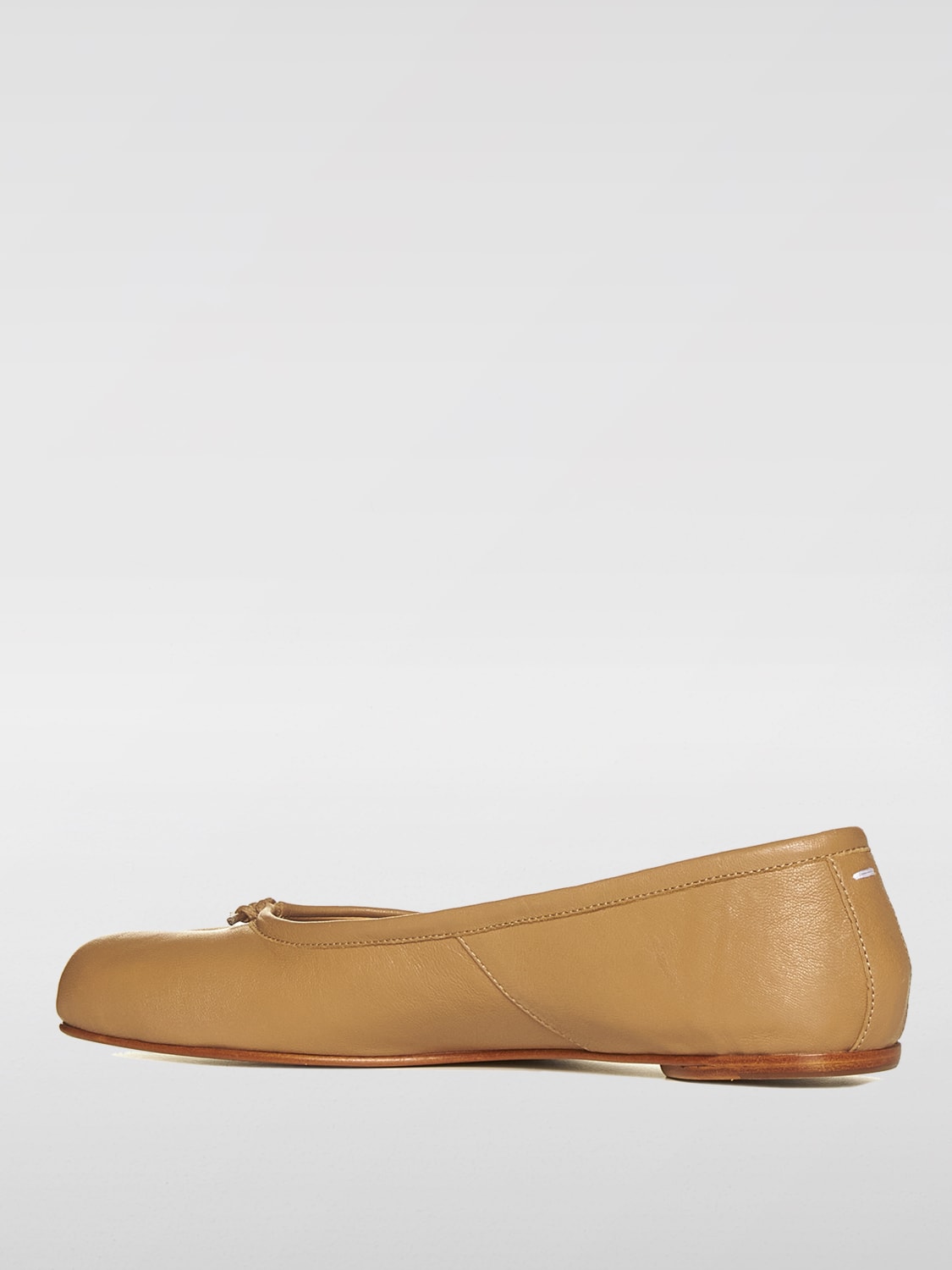 MAISON MARGIELA BALLET FLATS: Maison Margiela Tabi Nappa leather ballet flats, Nude - Img 3