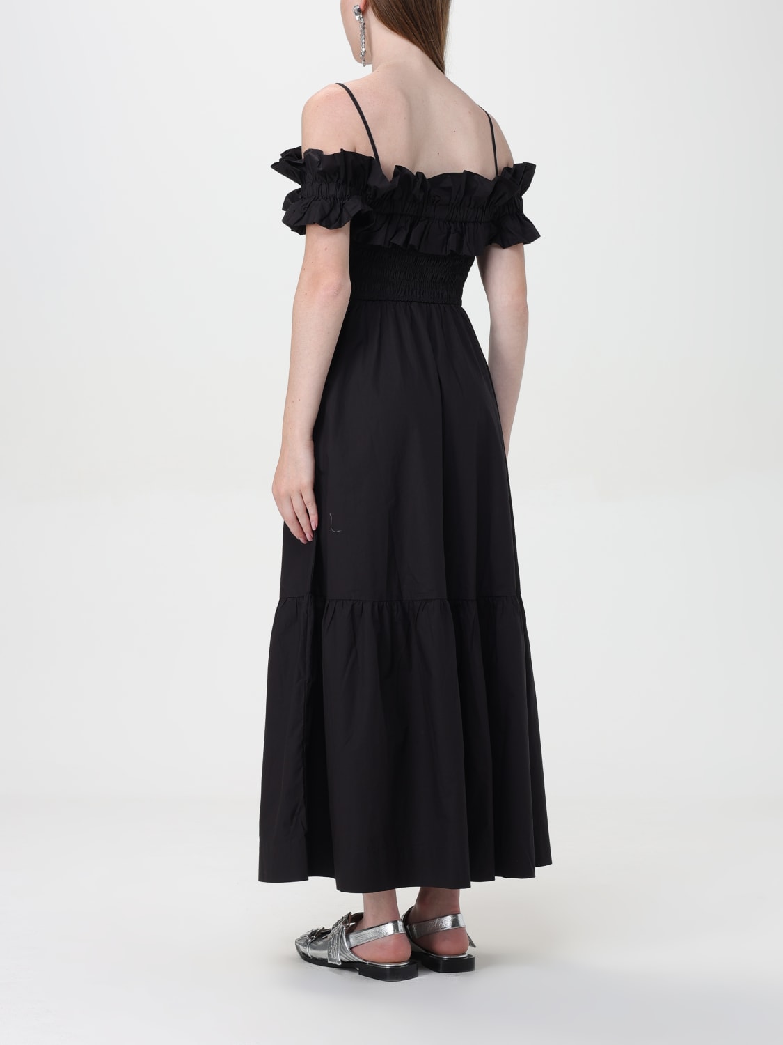 GANNI DRESS: Dress woman Ganni, Black - Img 2