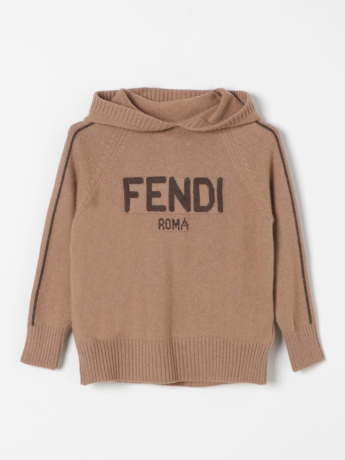 FENDI 스웨터: 스웨터 남아 Fendi Kids, 브라운 - Img 1