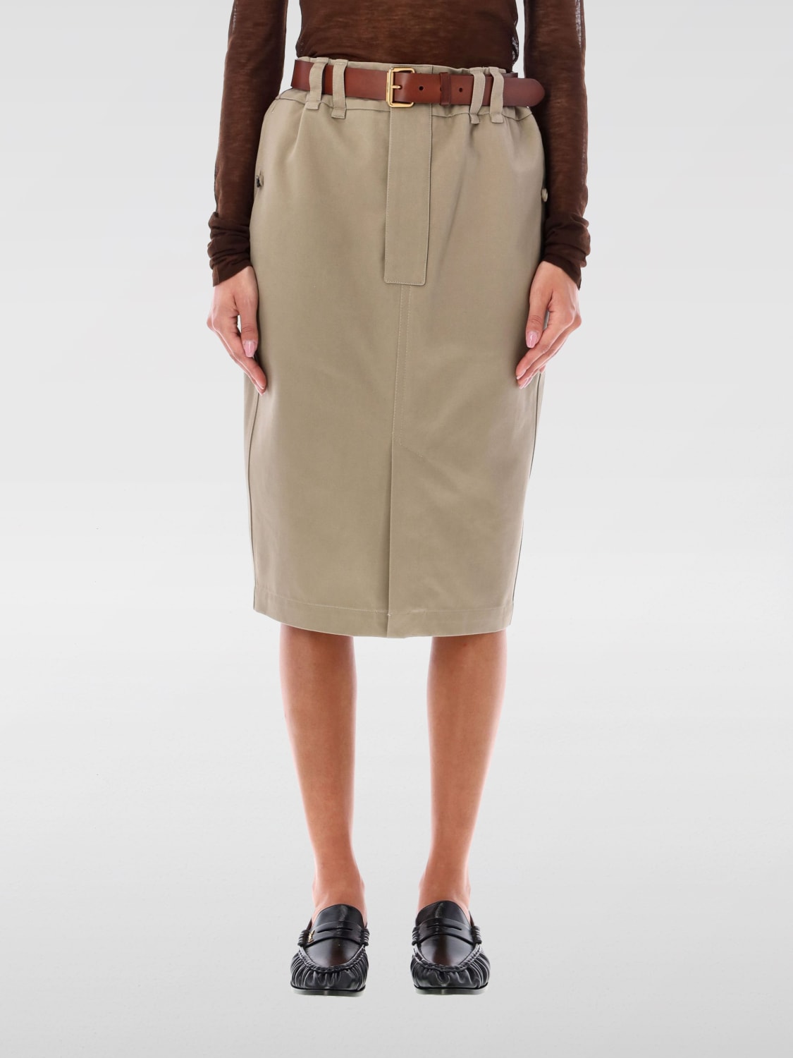 スカート SAINT LAURENT Women Mid Skirts 785389 BEIGE SAINT LAURENT: Skirt woman - Beige | Saint Laurent skirt