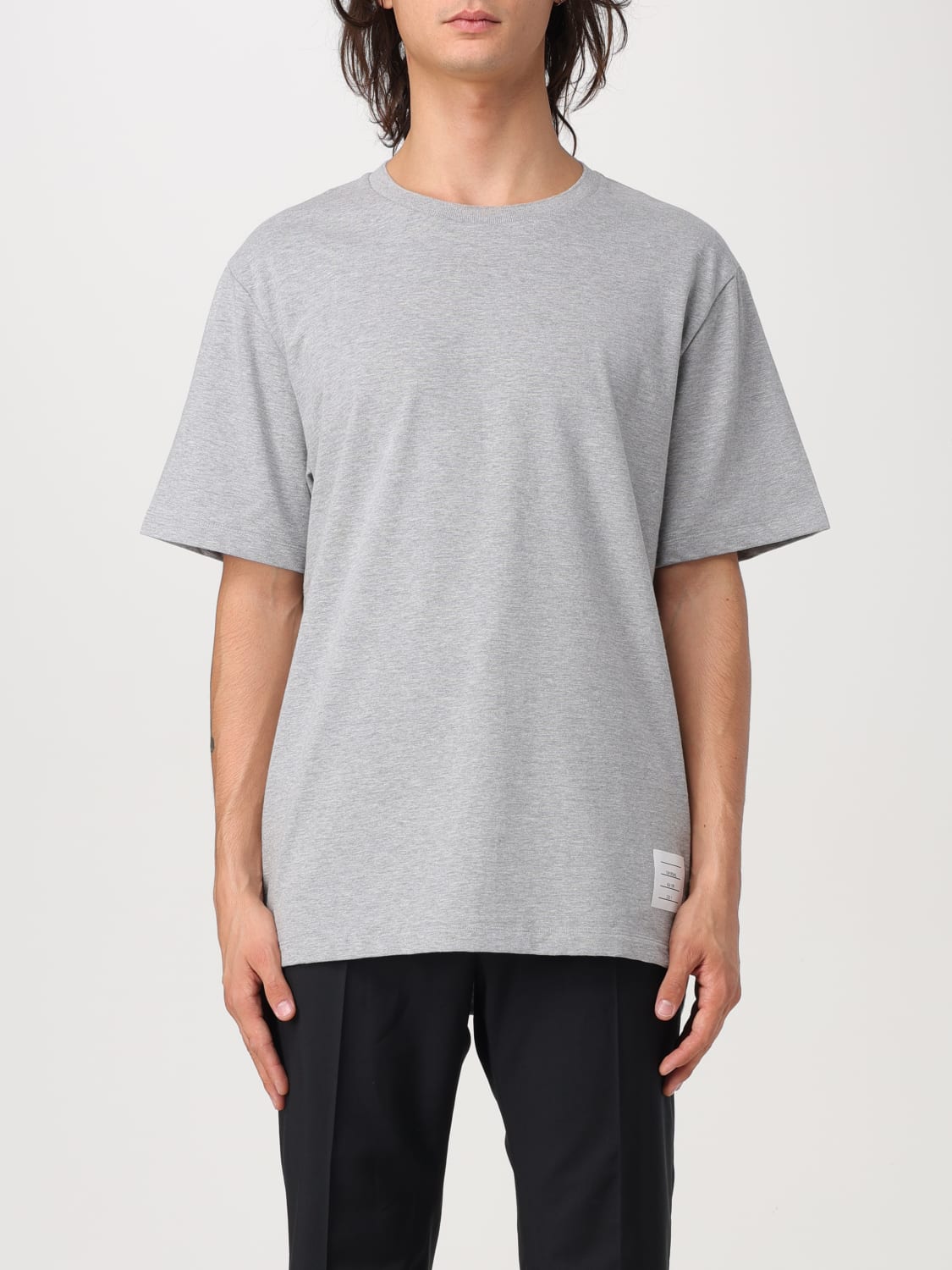 Thom Browne｜SHORT-SLEEVED ROUND NECK T-SHIRTS (MJS067A Thom Browne Striped Hidden Short Sleeve T-Shirt MJS067A