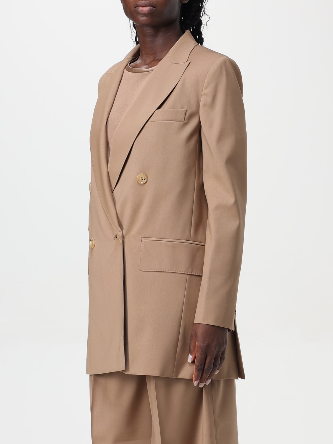 MAX MARA BLAZER: Veste femme Max Mara, Chameau - Img 4