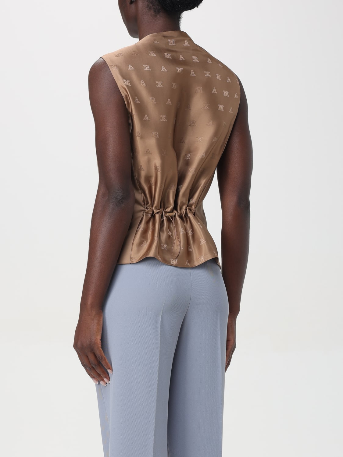 MAX MARA WAISTCOAT: Waistcoat woman Max Mara, Beige - Img 2