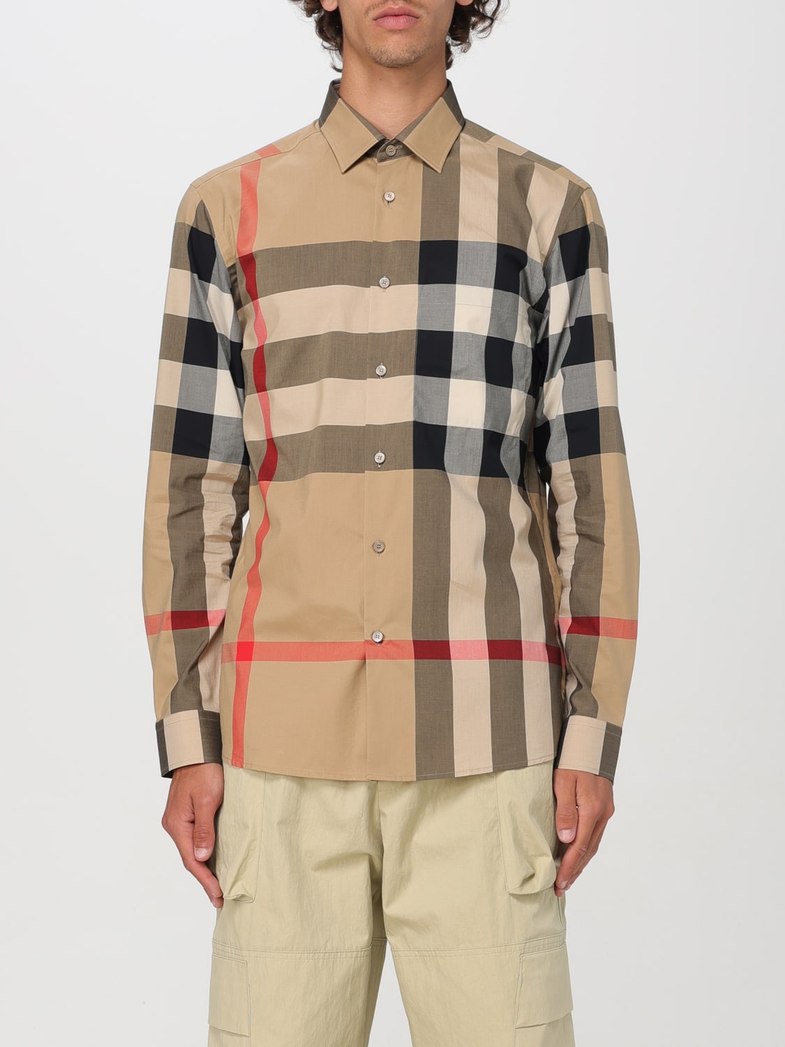 BURBERRY Shirt men Beige Burberry shirt 8071445 online at GIGLIO.COM