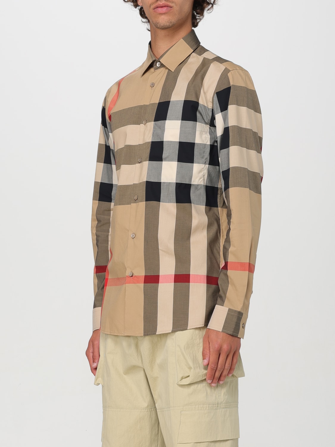 BURBERRY SHIRT: Shirt men Burberry, Beige - Img 4