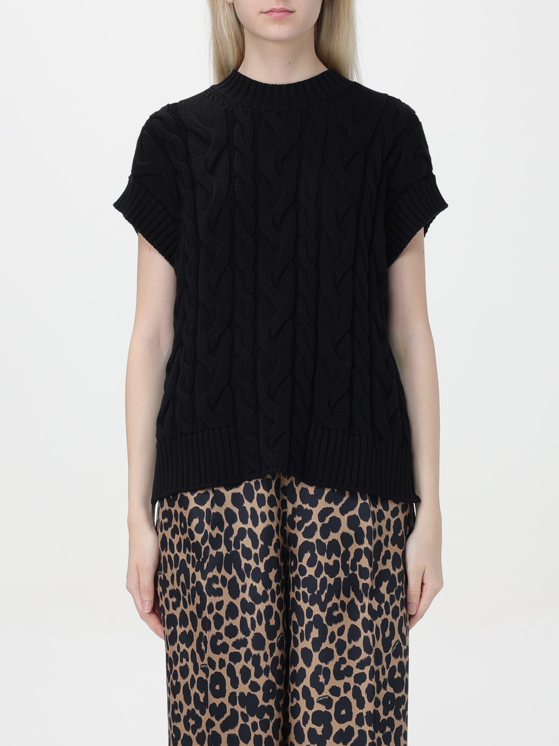 'S MAX MARA SWEATER: Waistcoat woman 's Max Mara, Black - Img 1