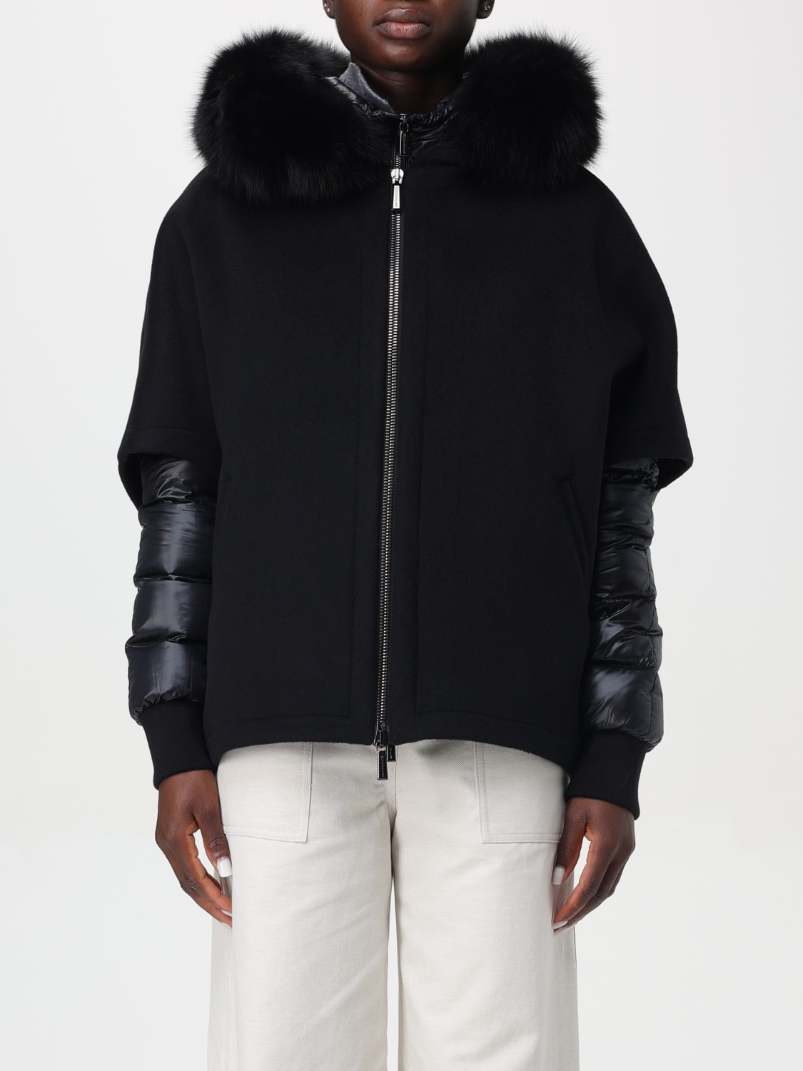 Giglio Giubbotto con zip Moorer in misto cashmere