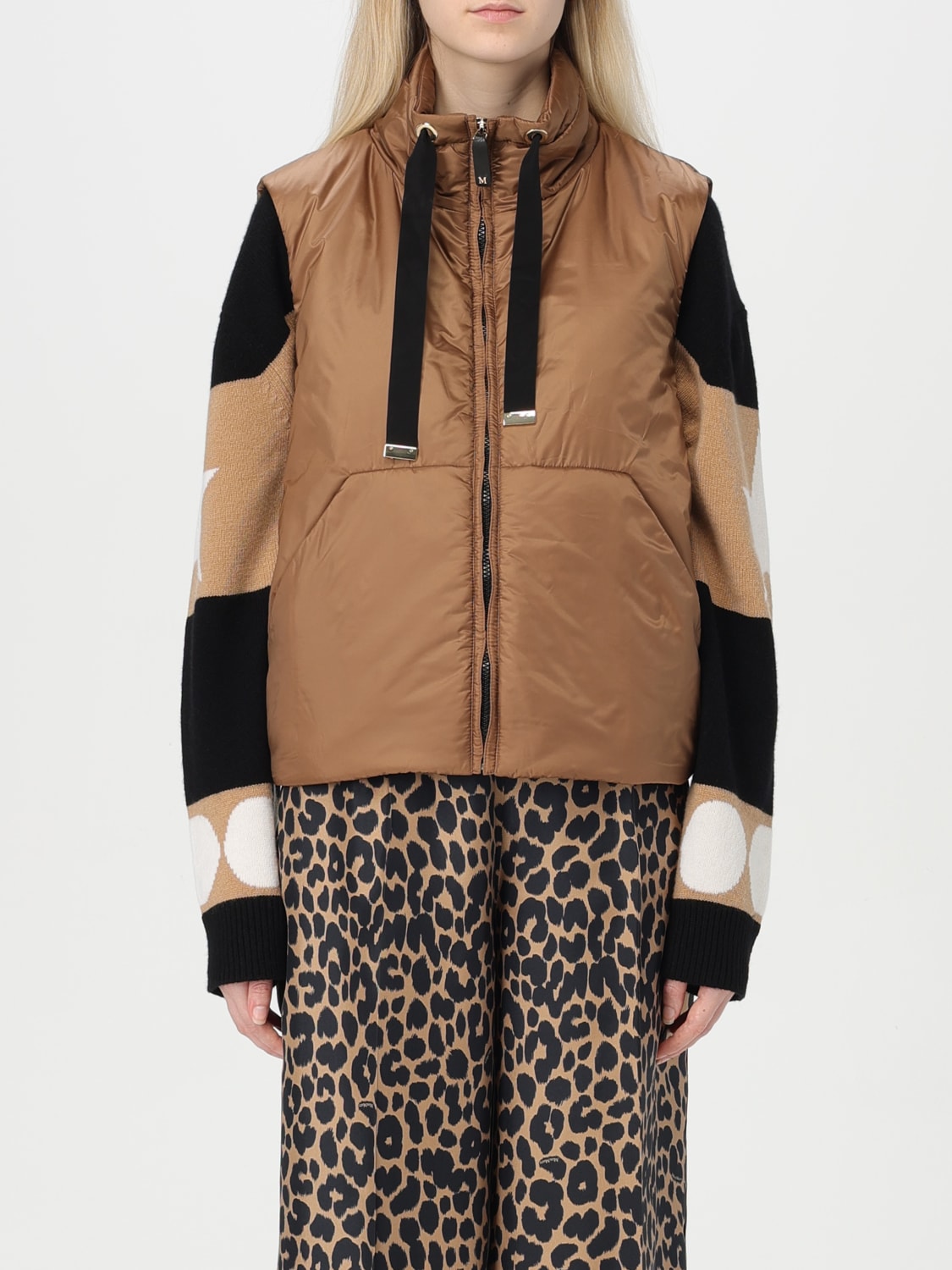 MAX MARA THE CUBE WAISTCOAT: Jacket woman Max Mara The Cube, Camel - Img 1