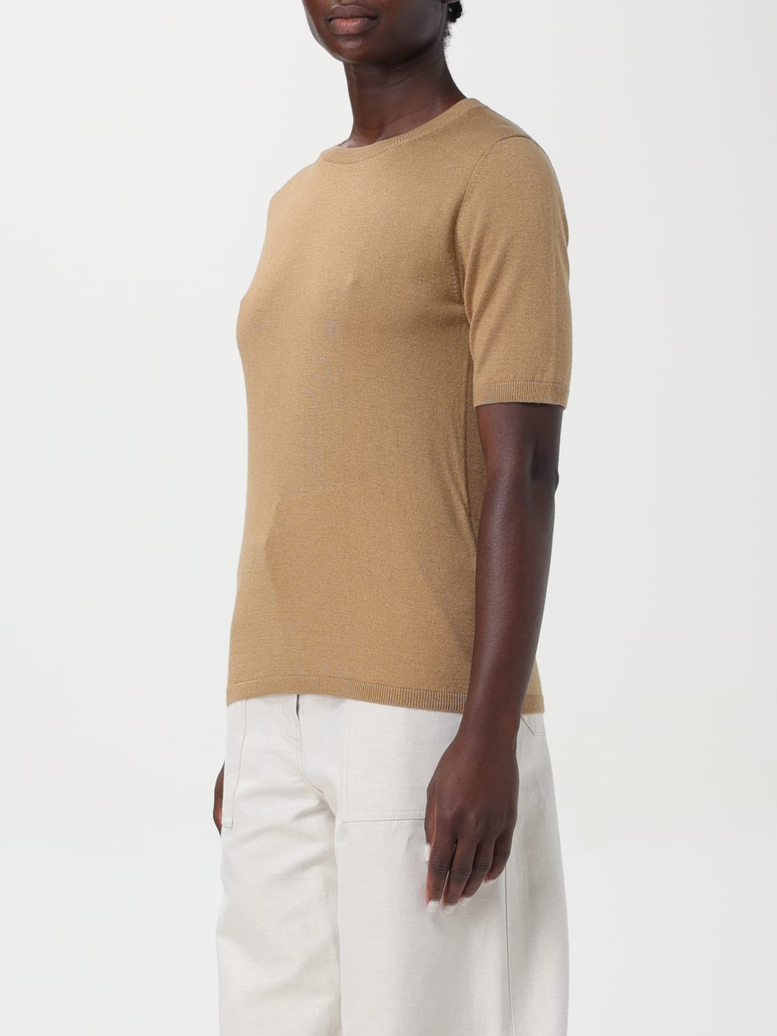 MAX MARA T-SHIRT: Sweater woman Max Mara, Camel - Img 4