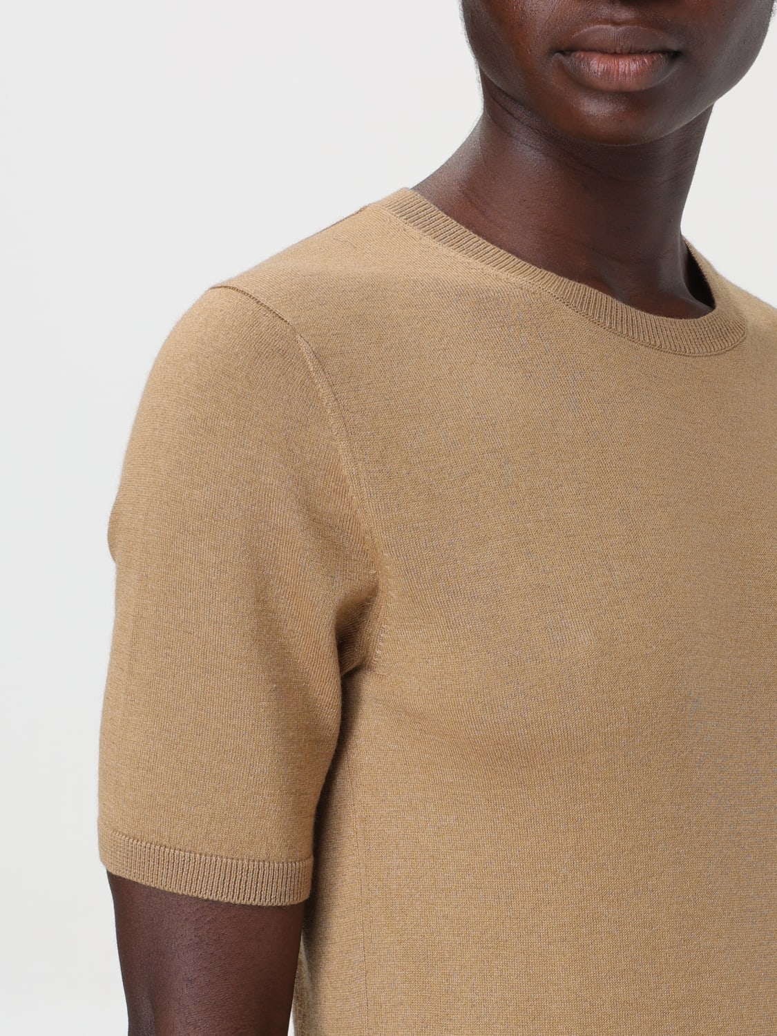 MAX MARA T-SHIRT: Sweater woman Max Mara, Camel - Img 5