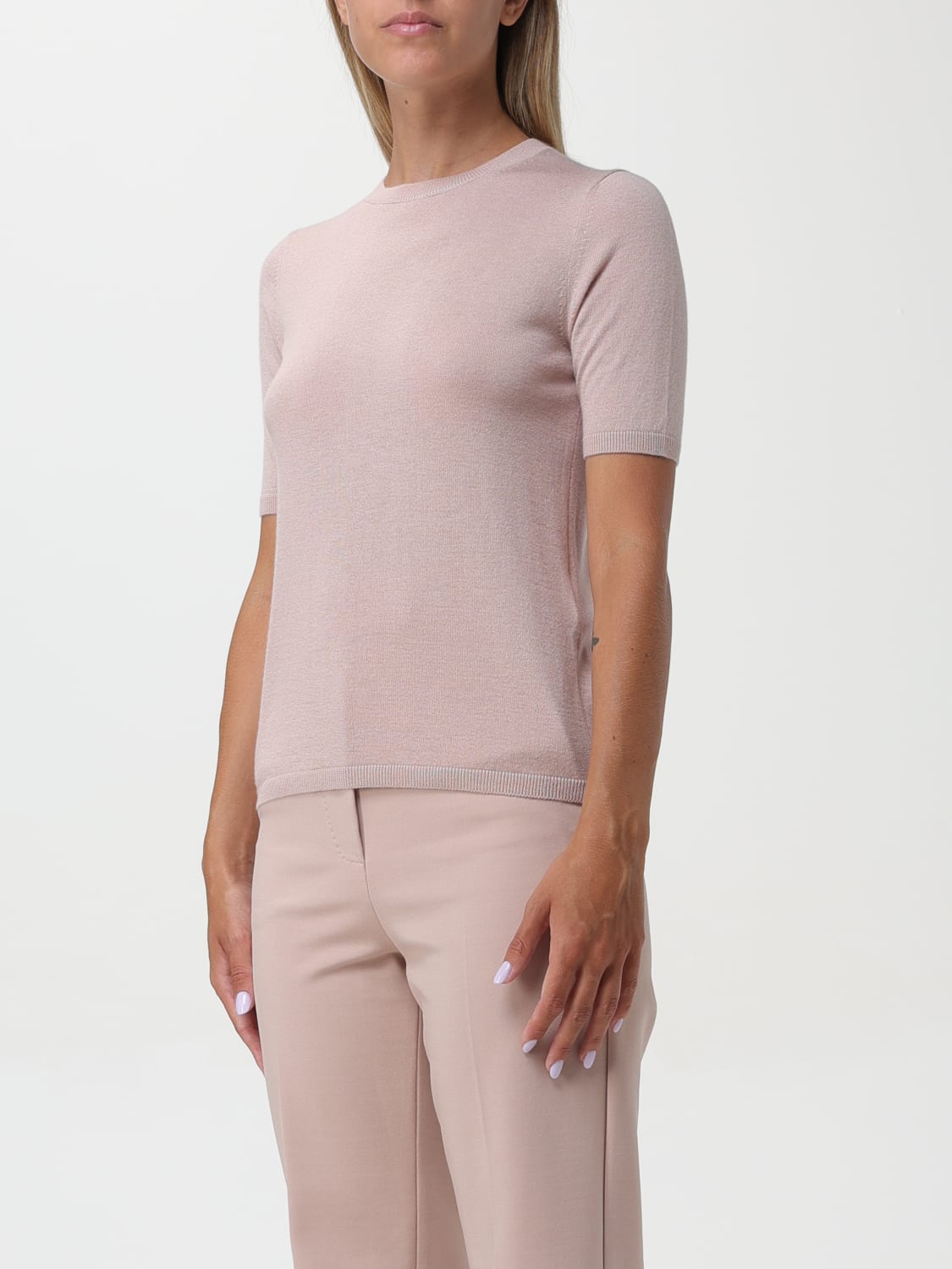 MAX MARA T-SHIRT: Sweater woman Max Mara, Blush Pink - Img 3