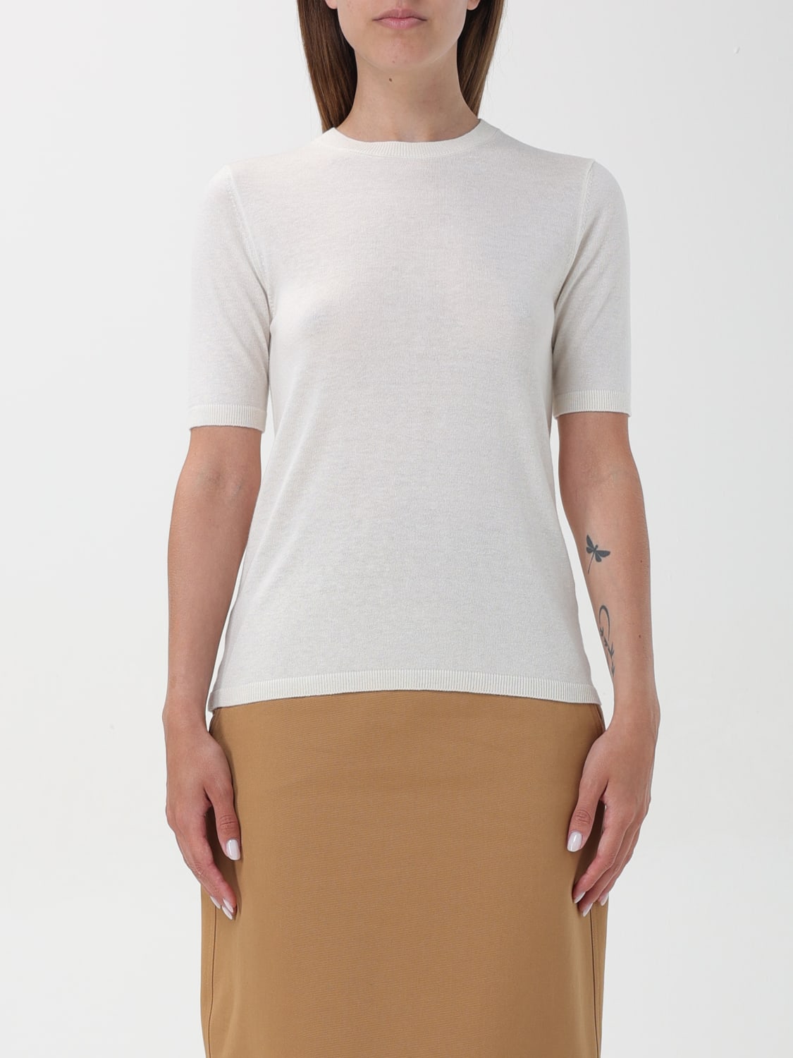 Giglio T-shirt basic Max Mara in cashmere e seta