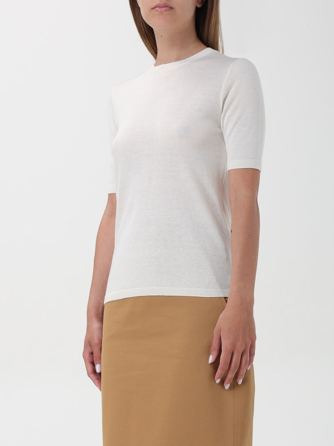 MAX MARA T-SHIRT: Sweater woman Max Mara, Yellow Cream - Img 3