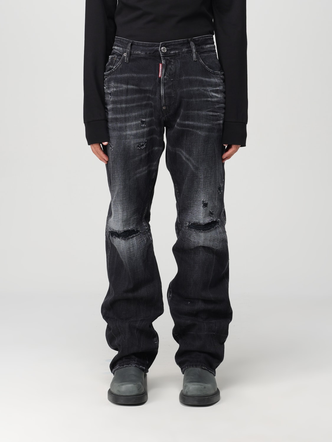 DSQUARED2 JEANS: Pantalon homme Dsquared2, Noir - Img 1