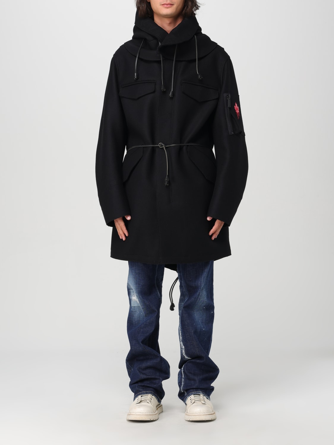 DSQUARED2 Coat men Black Dsquared2 coat S74AA0291S53003 online at GIGLIO.COM