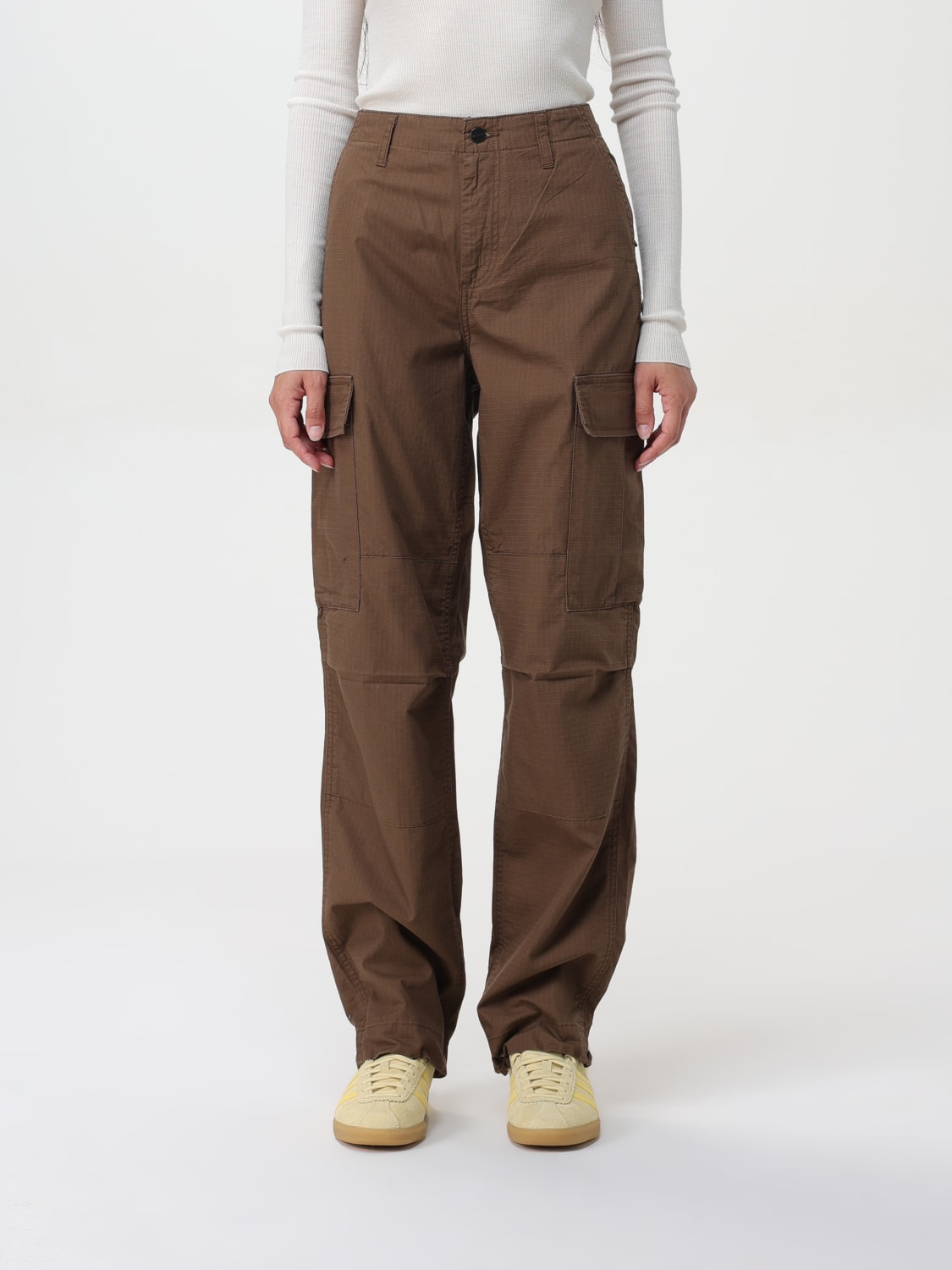 CARHARTT WIP PANTS: Pants woman Carhartt Wip, Brown - Img 1