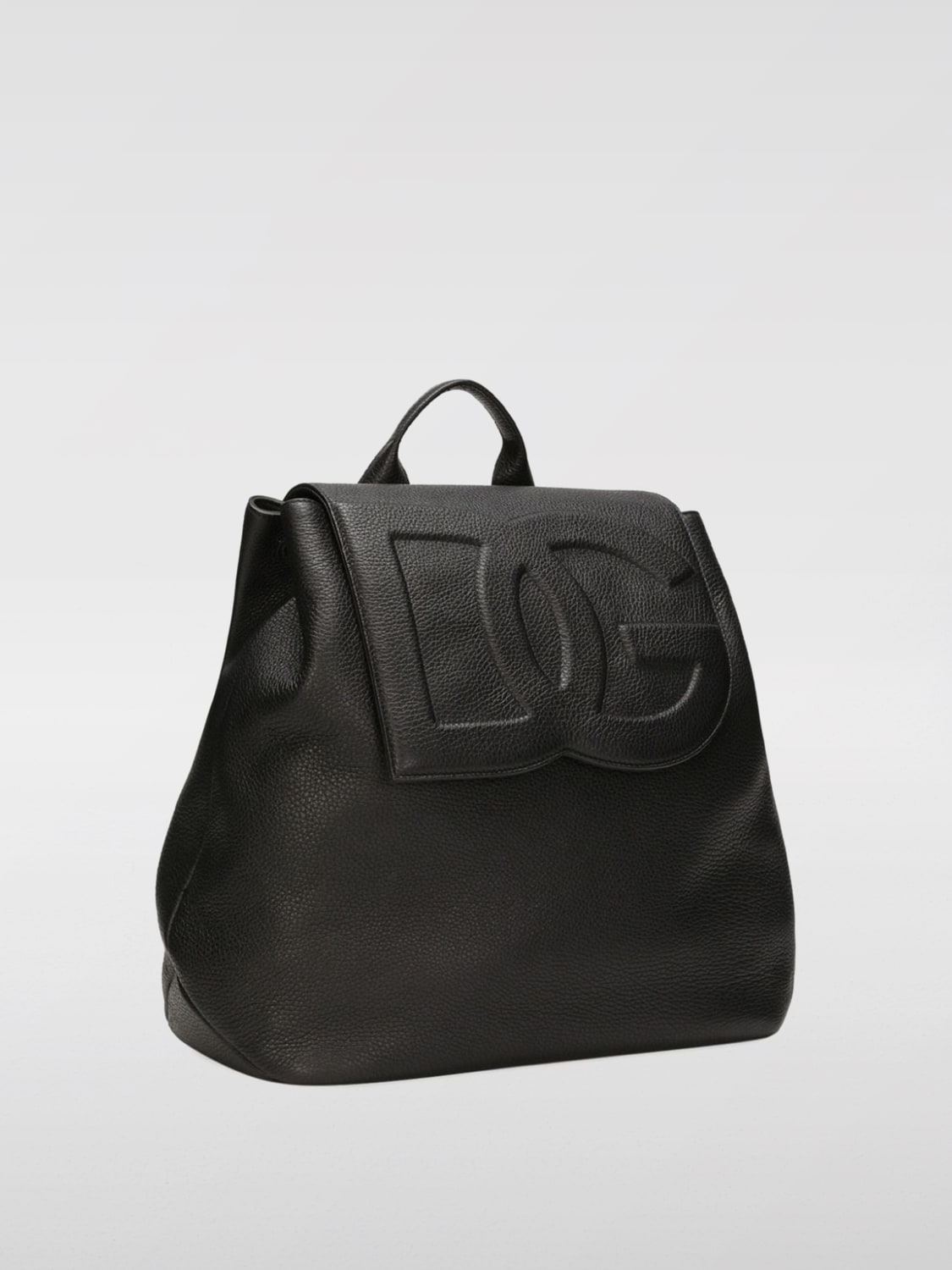 DOLCE & GABBANA ZAINO: Zaino Dolce & Gabbana in pelle con monogram DG, Nero - Img 3