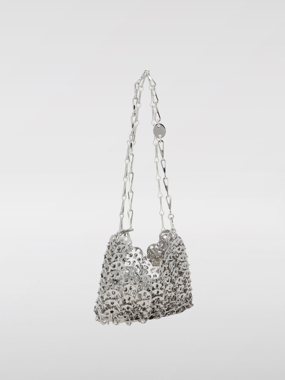 RABANNE MINI-TASCHE: Schultertasche damen Rabanne, Silber - Img 3