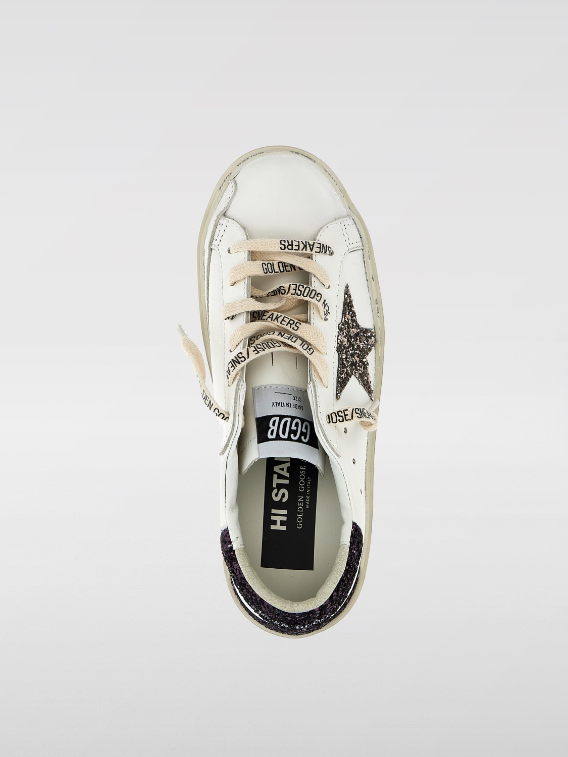 GOLDEN GOOSE SNEAKERS: Sneakers Hi Star Golden Goose in pelle used , Bianco - Img 4