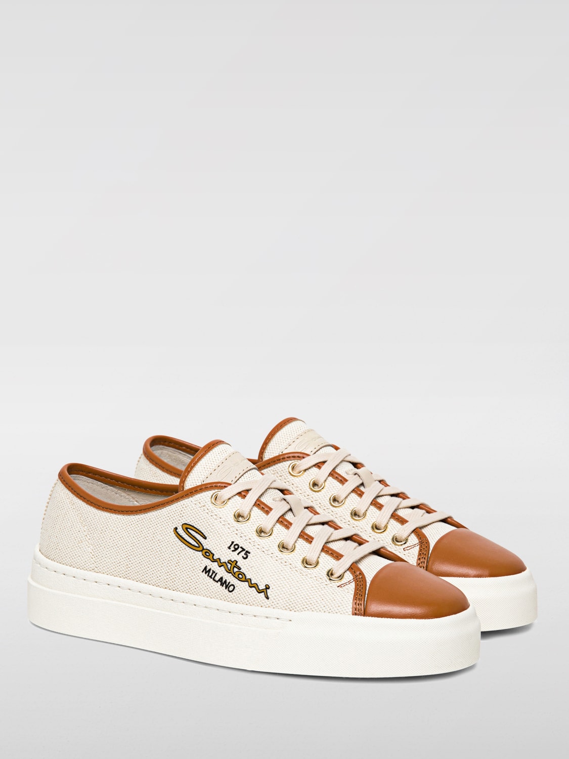 SANTONI SNEAKERS: Sneakers woman Santoni, Brown - Img 2